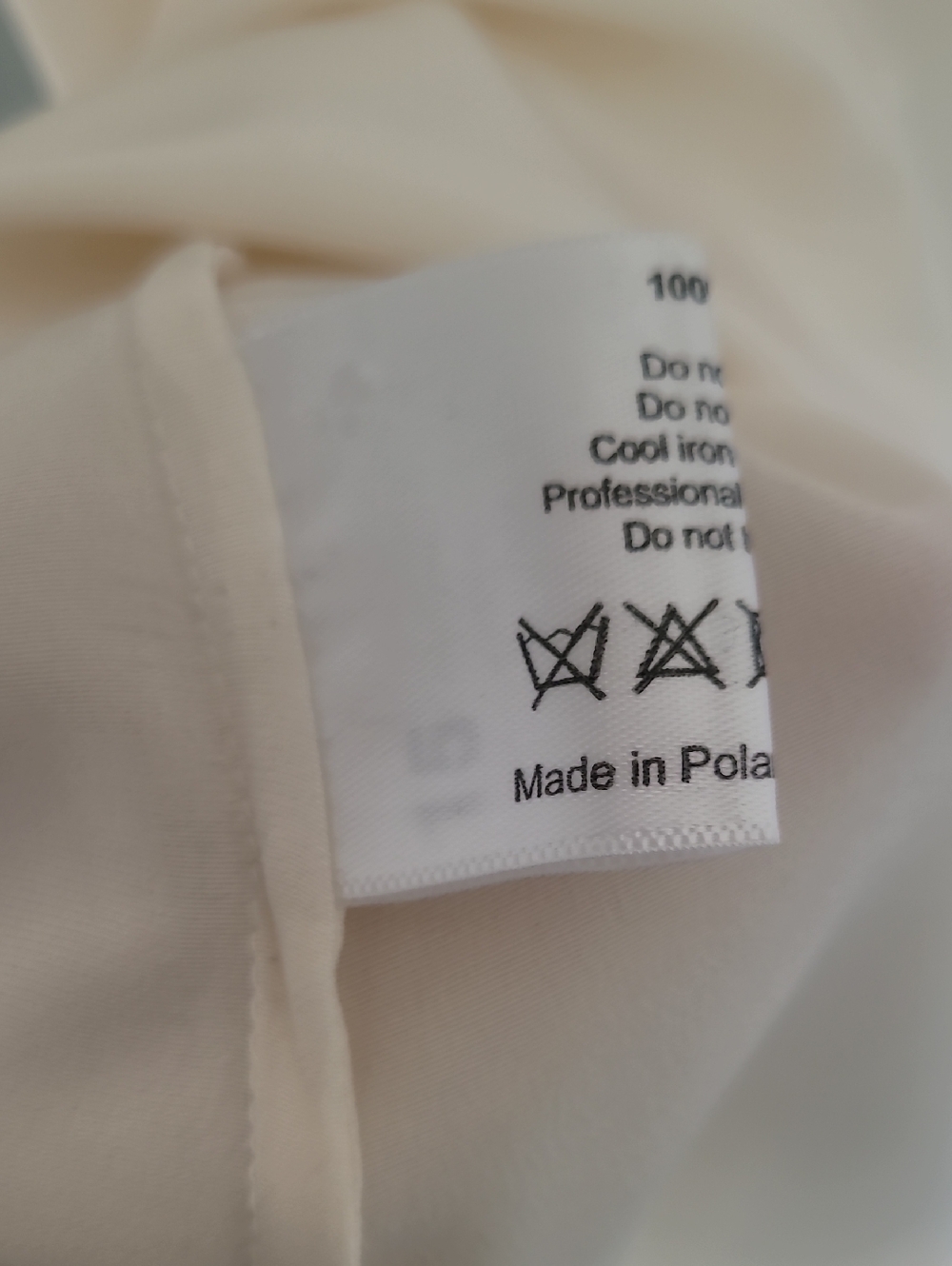 Eskandar Silk Swing Blouse Size 0 ( 4-6) Ivory Oversized Pleated Back Minimalist - Picture 9 of 11